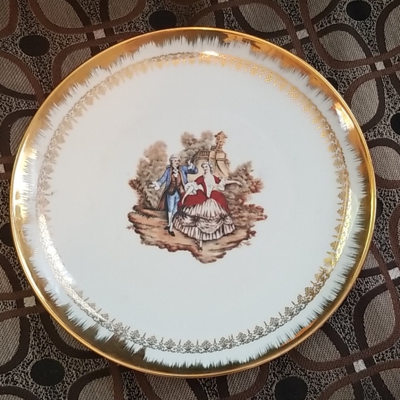 Vintage Bavarian Lord & Lady Plate - Picture 2 of 7